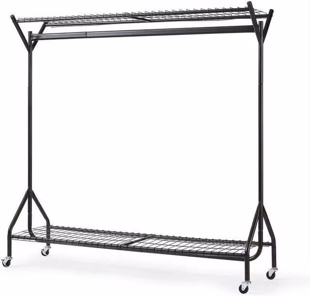 FLAVORA Heavy Duty Metal Clothes Rail in Matt Black