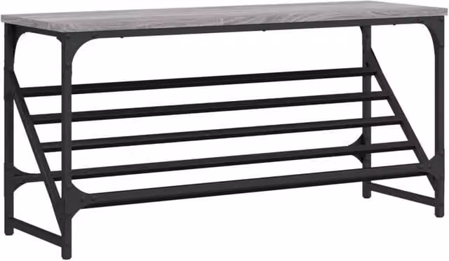 Berkfield Home Grey Sonoma Shoe Rack W/D/H: 90 x 30 x 45 cm