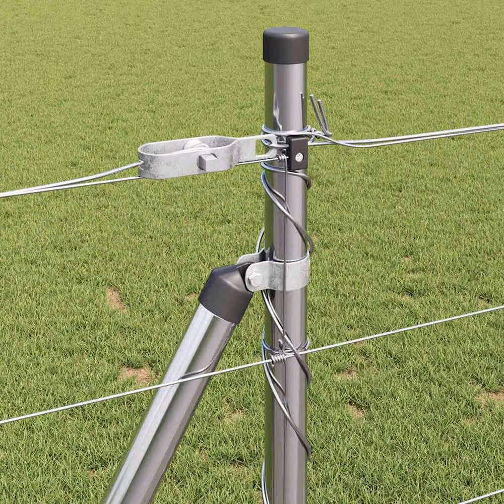 Berkfield Home Field Fence Galvanised Steel in Silver, 1 x 50 m – 3