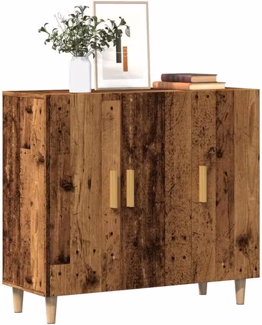 Berkfield Home Old Wood Sideboard in Brown, W/D/H: 90 x 34 x 80 cm – 1