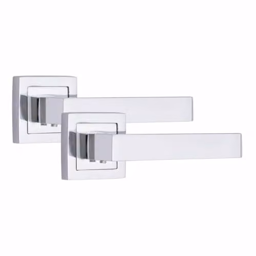 Golden Grace Delta Design Door Handles in Polished Chrome, 1 Pair