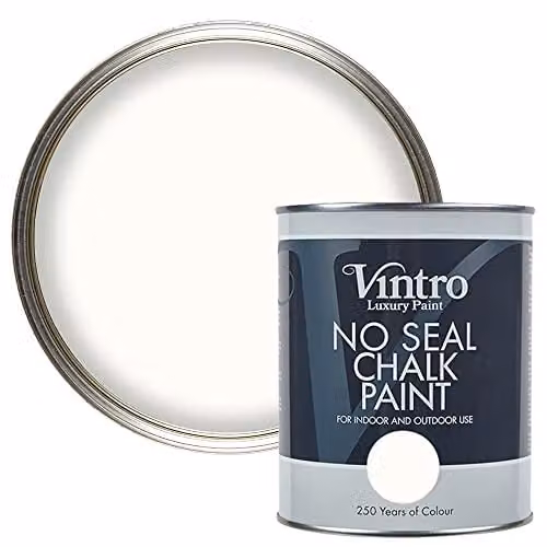 Vintro No Seal Chalk Paint in White, 1 Litre