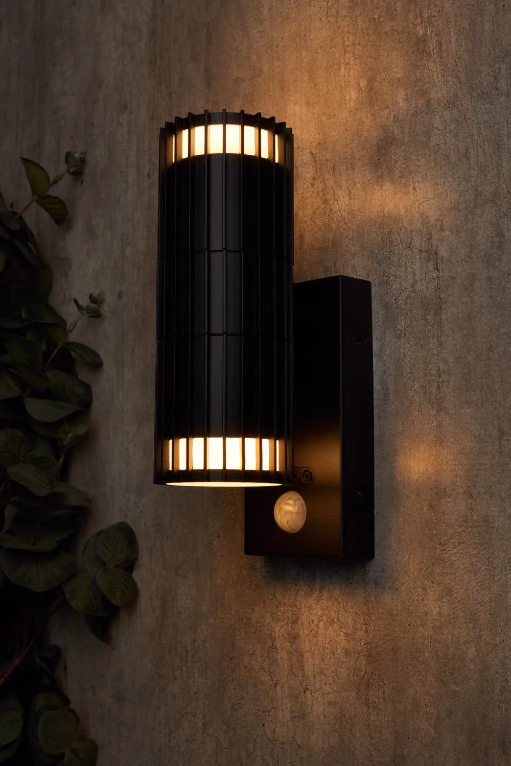 BHS Lighting Zeb Up & Down Outdoor Wall Light with Motion Sensor in Black – 3