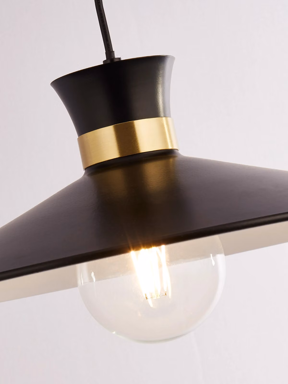 Lighting Collection Diablo Modern Suspended Pendant Ceiling Light in Black – 3