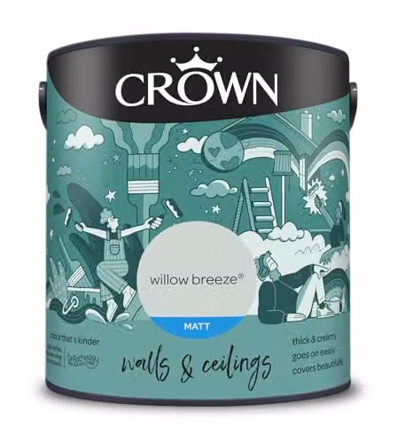 Crown Willow Breeze Matt Emulsion Water Based Green 2.5l – 2
