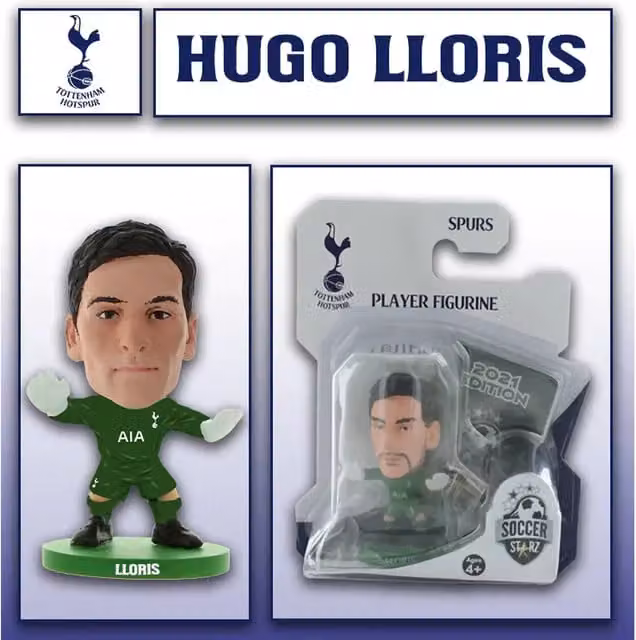SoccerStarz Tottenham Hotspur FC Hugo Lloris Home Kit Classic Mini Figure, Green, Height: 5 cm