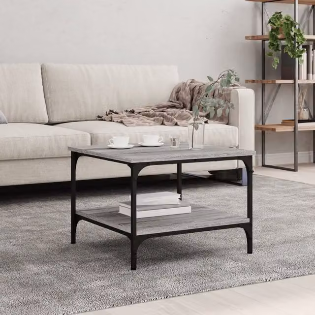 Berkfield Home Grey Sonoma Coffee Table, W/D/H: 55 x 55 x 40 cm