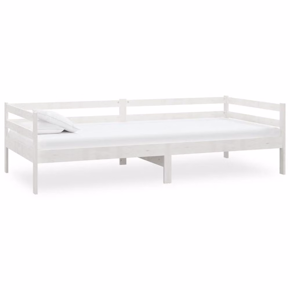 Berkfield Home Sturdy Day Bed in White Solid Pinewood, W/D/H: 90 x 200 cm – 2