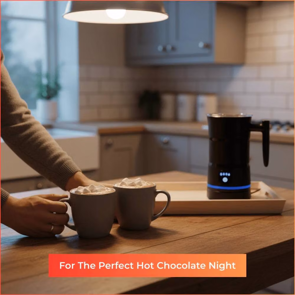 Nordara 4 in 1 Electric Milk Frother and Coffee Foamer in Black – 3