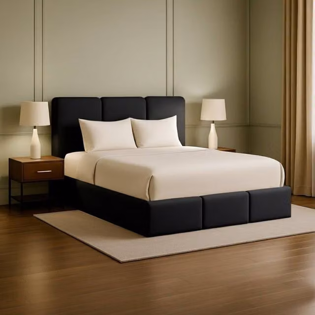 Desire Deco Dartford Super King Ottoman Storage Bed Frame in Black Plush Velvet with Lift-Up Base, W/D/H: 200 x 200 cm