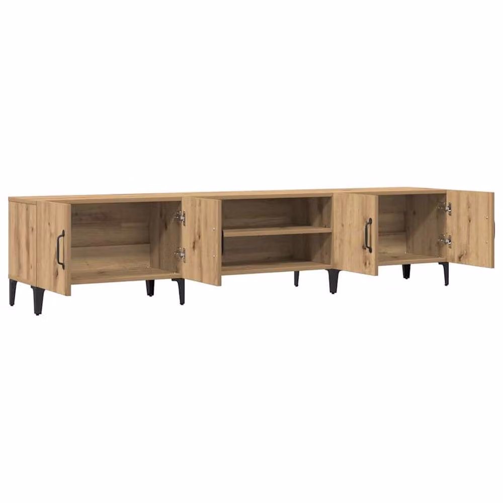 Berkfield Home Artisan Oak TV Cabinet in Brown, W/D/H: 180 x 31.5 x 40 cm – 3