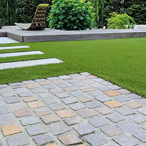GardenKraft Dark Green Artificial Grass Roll, 20mm Pile Density, UV Resistant – 6