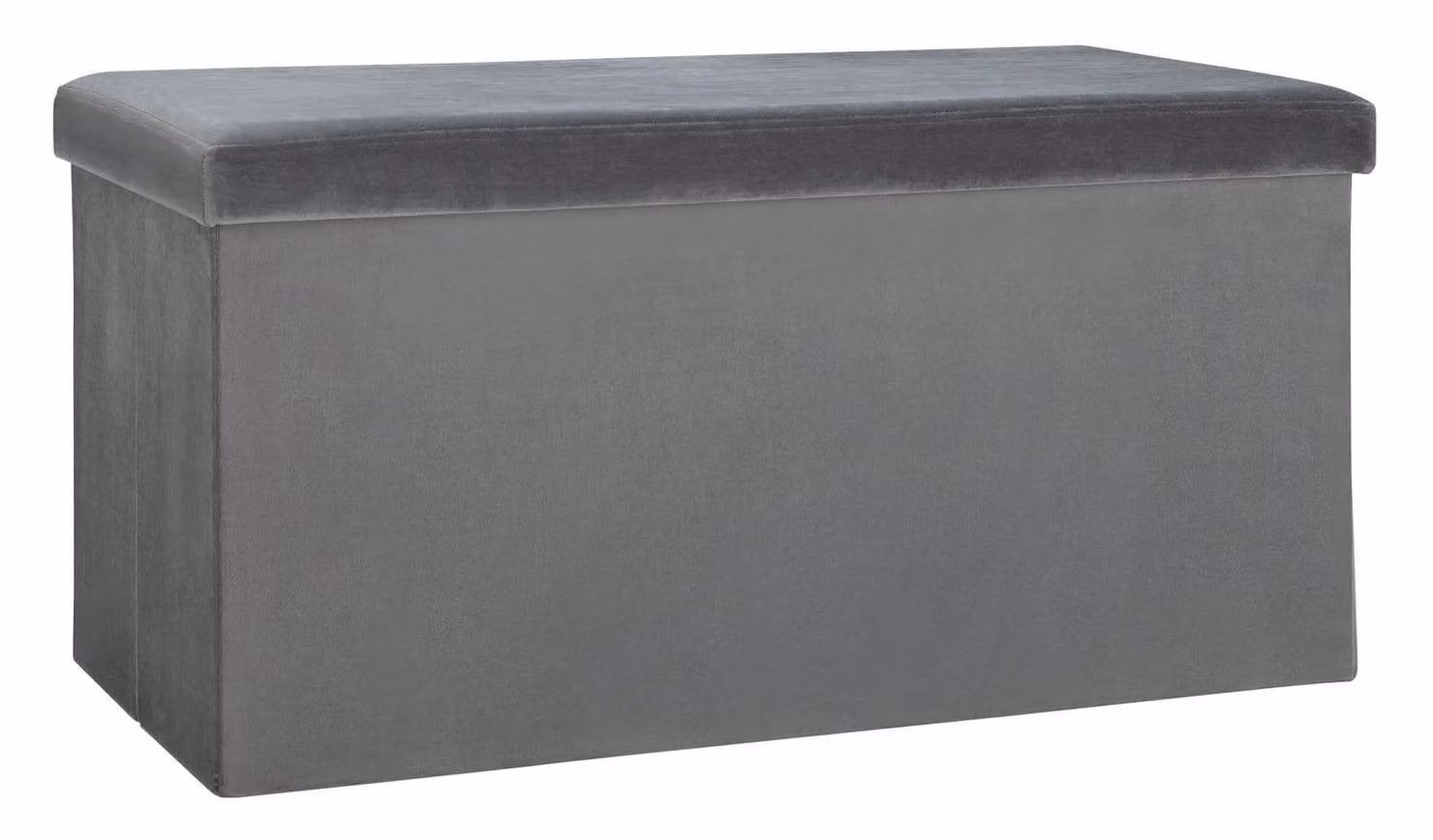 Cheap Furniture Warehouse Grey Velvet Rectangular Storage Ottoman Footstool