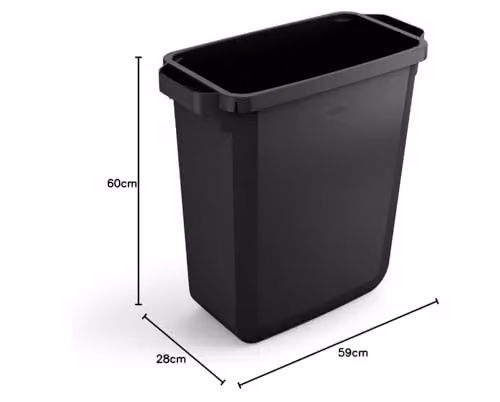 Durable Durabin Waste Bin Black 60 Litre Recycled Plastic – 2