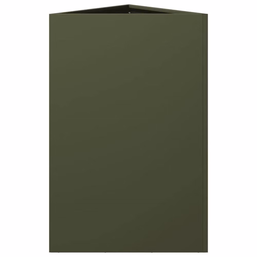 Berkfield Home Steel Garden Planter Tub in Green, W/D/H: 50 x 43 x 75 cm – 4