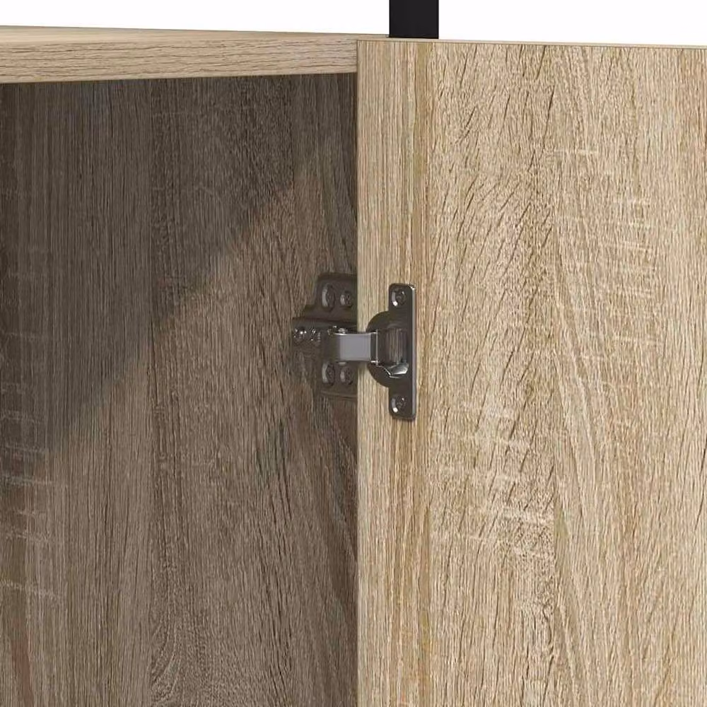 Berkfield Home Sonoma Oak Bathroom Cabinet in Light Brown, W/D/H: 30 x 30 x 185.5 cm – 4