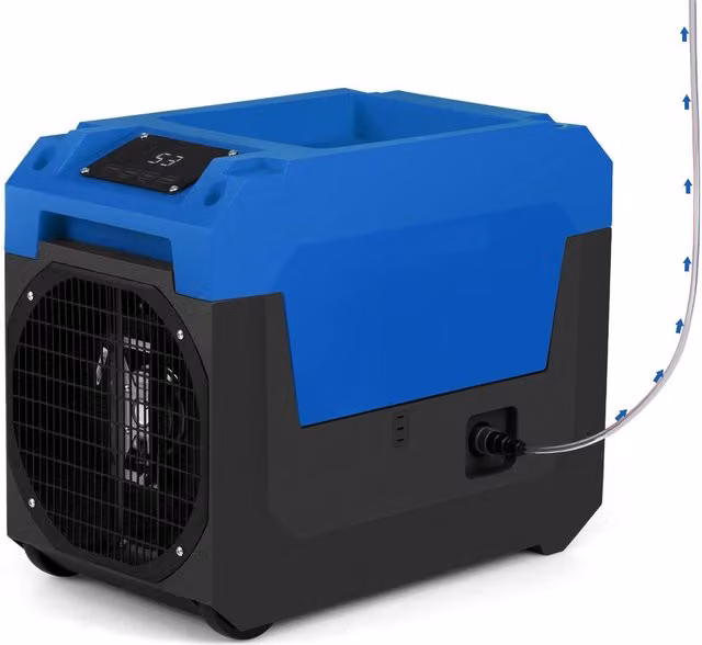 Costway Commercial Industrial Dehumidifier with Pump, 60L/Day, Blue