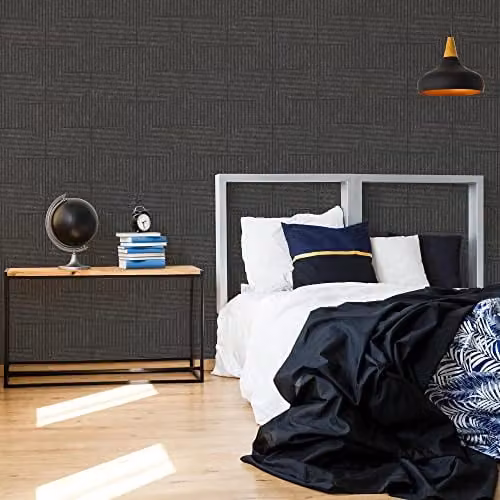 Superfresco Easy Illusion Geometric Charcoal and Grey Abstract Wallpaper