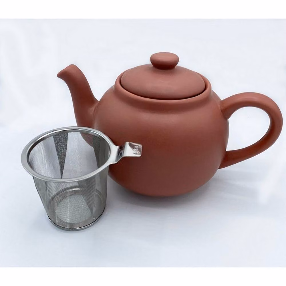 GM Garden and Home Terracotta Stoneware Teapot with Infuser, 1.5 l, W: 14.5 cm, D: 26 cm, H: 14.5 cm – 2