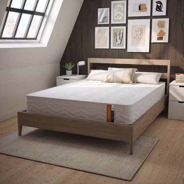 Summerby Sleep No. 2 Hybrid Mattress with Coil Spring and Envirofoam, White, W/D/H: 120 x 200 cm