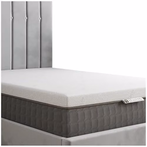 DS Living Double Memory Foam Mattress Topper, White, 5.08 cm Thickness