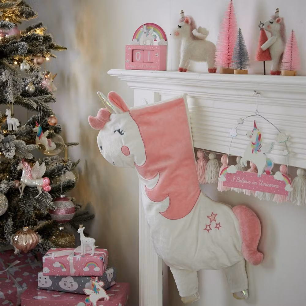 Sass & Belle Pink and Multicolour Unicorn Christmas Stocking Sack – 2
