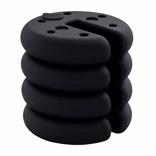Outsunny Set of 4 Sand Fillable Gazebo Canopy Weights in Black Plastic