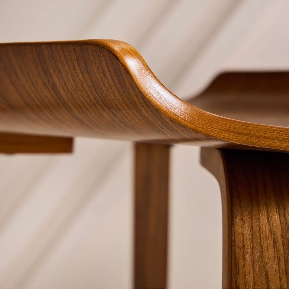Anatole Signature Side Table in Dark Brown Walnut Finish, H: 53.5 cm, W: 46.5 cm, D: 48.5 cm – 3