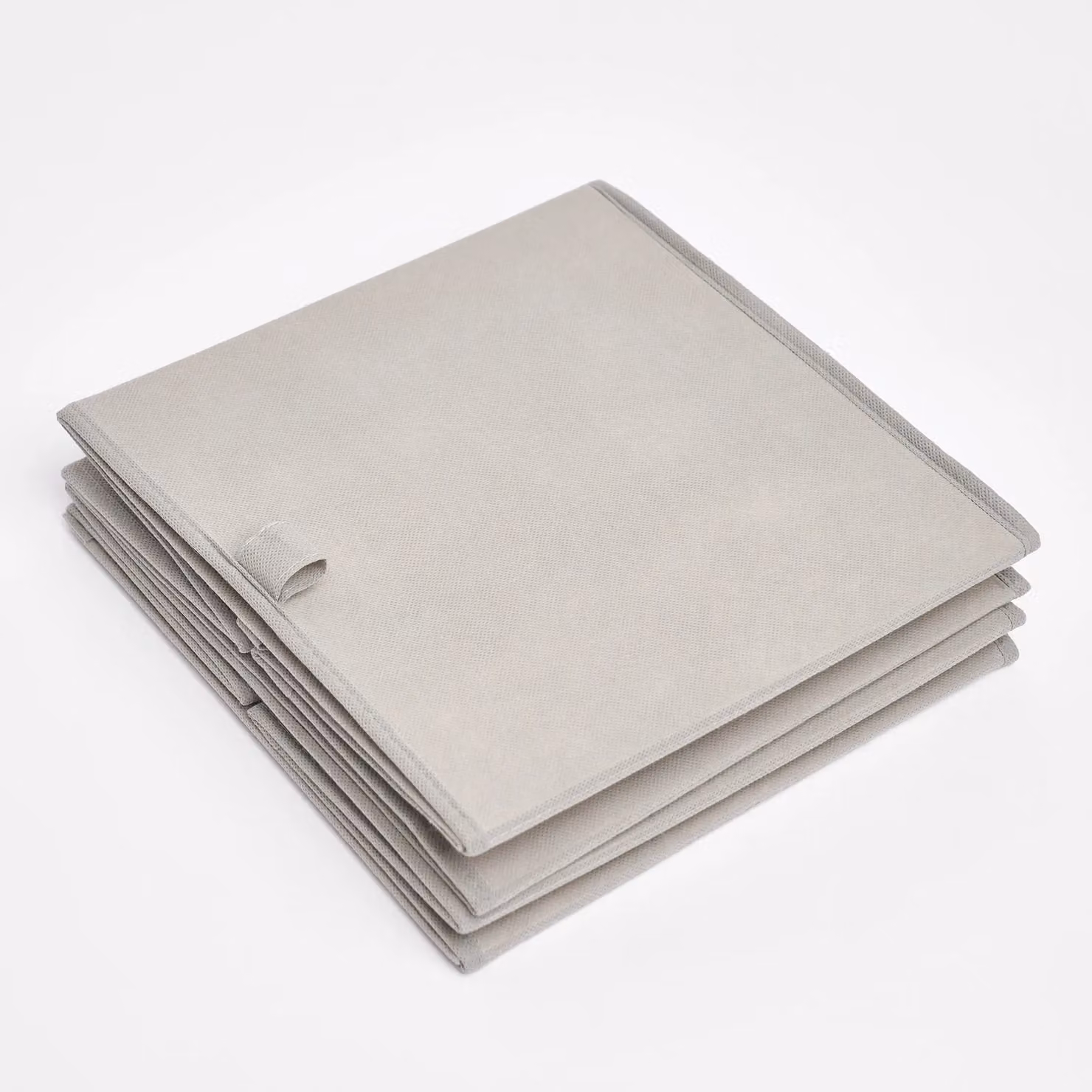 OHS Pack of 8 Grey Fabric Folding Storage Boxes – 3