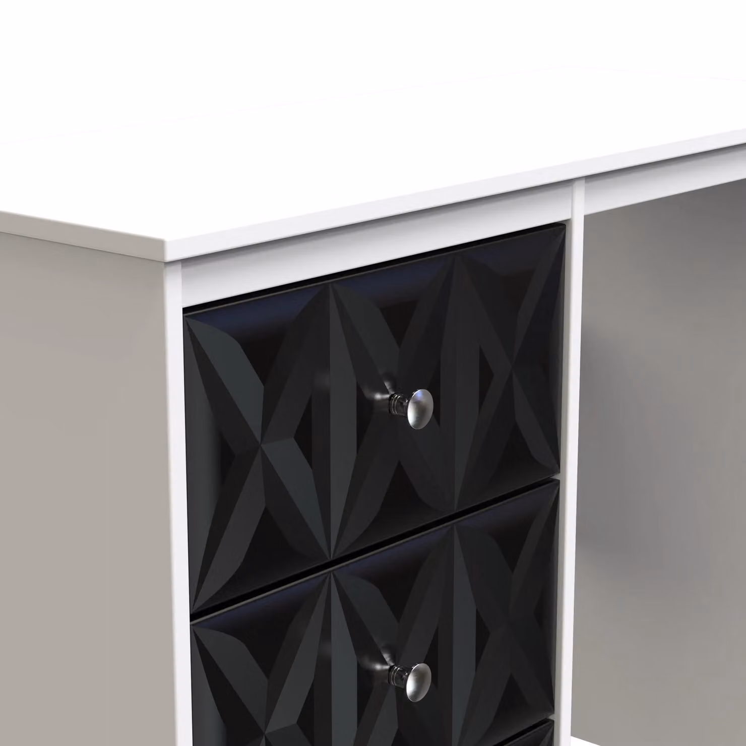2 U Memphis 3 Drawer Vanity in Black – 3