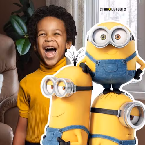 Star Cutouts SC4123 Minions Kevin Bob and Stuart Cardboard Cutout Yellow Despicable Me Party Decoration – 3