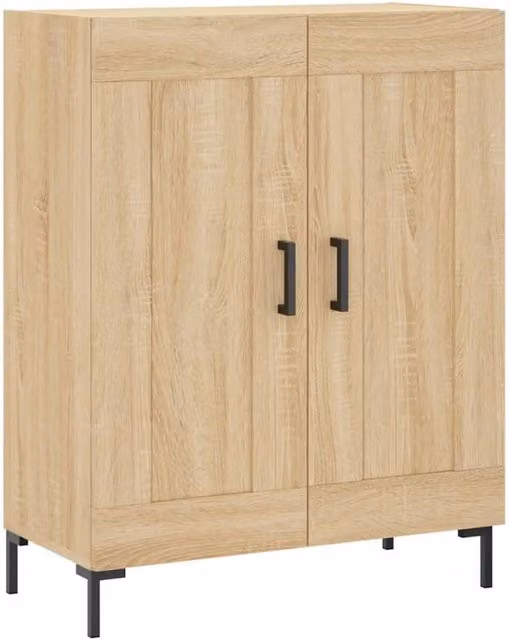 Berkfield Home Sonoma Oak Sideboard in Light Brown, W/D/H: 69.5 x 34 x 90 cm