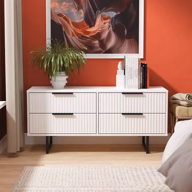 Ready Assembled 2 U Menai 4 Drawer Bed Box in White – 1
