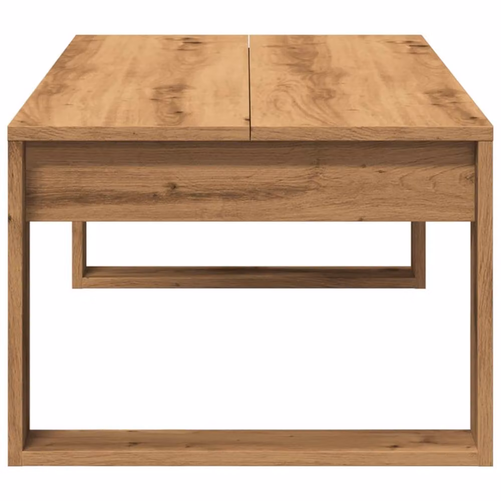 Berkfield Home Artisan Oak Coffee Table in Brown, W/D/H: 102 x 50 x 35 cm – 3
