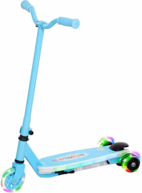 AIYAPLAY Kids Electronic Ride on Scooter with Lights and Sound, Blue