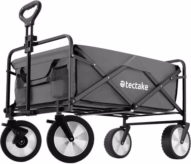 tectake Garden Trolley Leon in Grey Steel