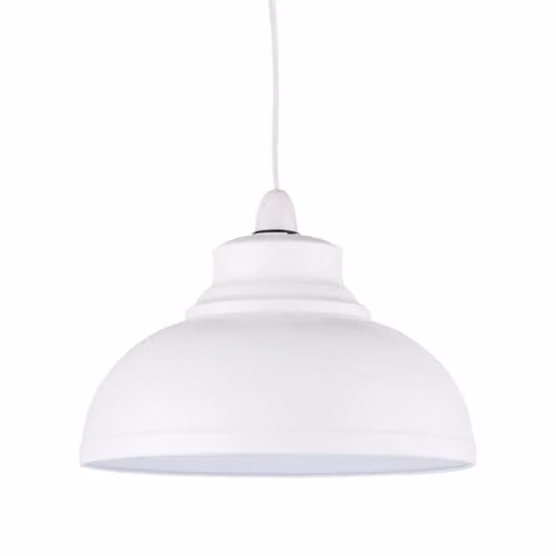 First Choice Lighting Cream Domed Metal Easy Fit Pendant Shade – 1