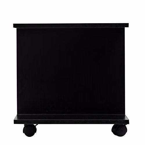 HOMCOM Modern TV Stand with Storage Shelves, Black – 8