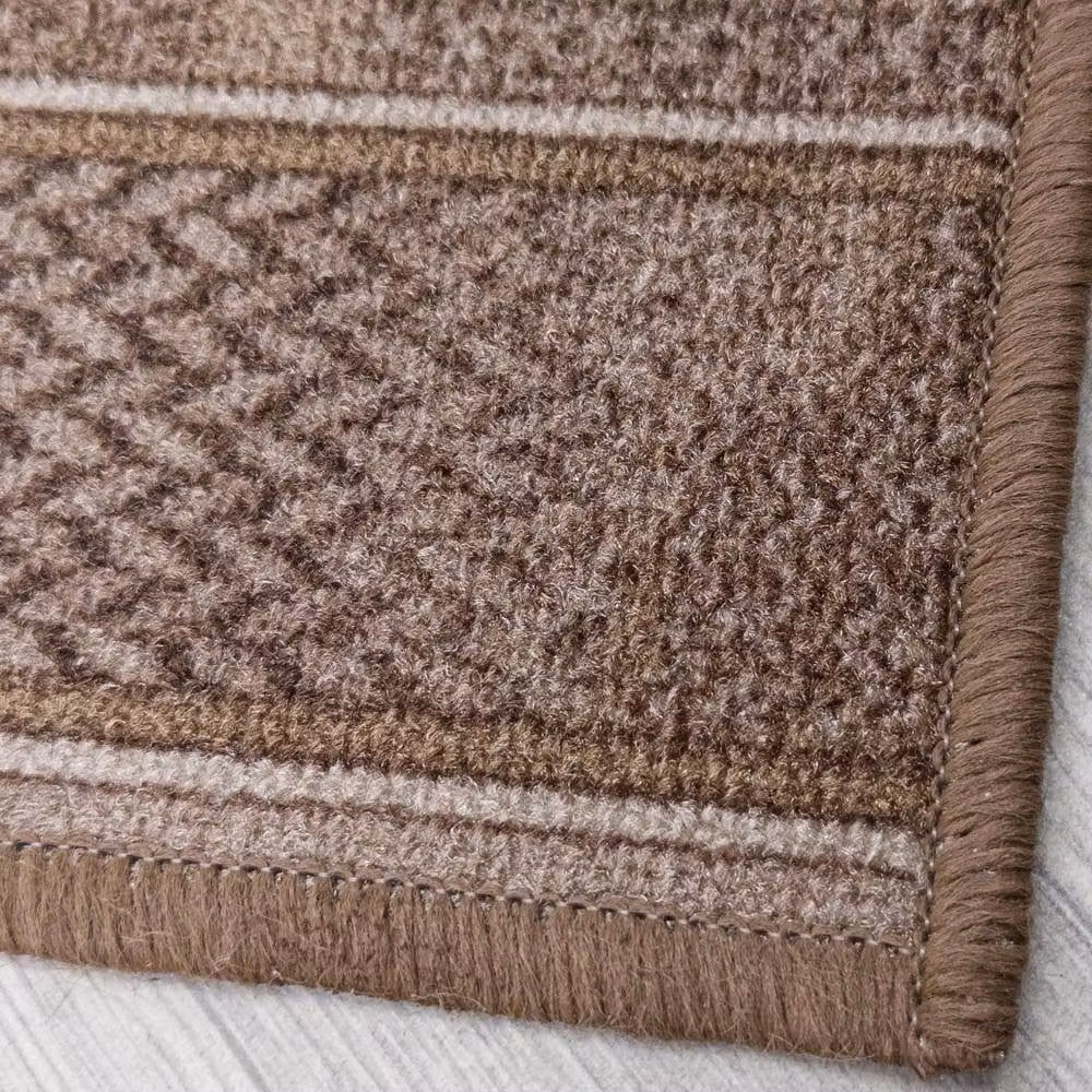 runrug Loop Pile Hallway Runner Rug in Dark Brown, W/D/H: 80 x 210 x 0.54 cm – 4