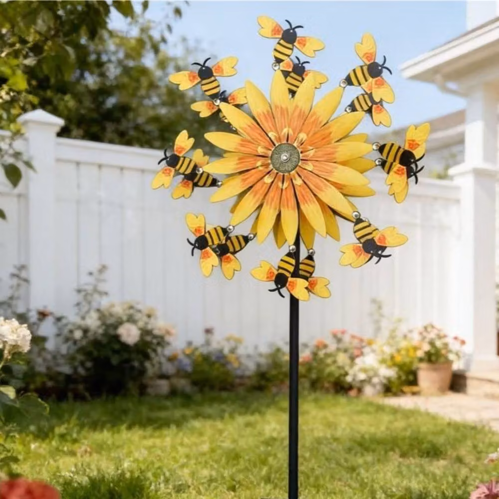 Quipulse Sunflower and Bees Wind Spinner in Yellow – 2