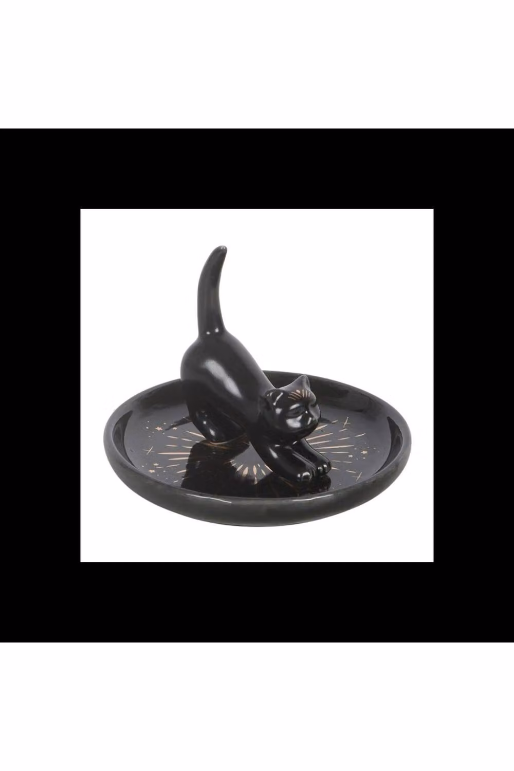 KDMD Black Cat Magick Ceramic Trinket Dish for Jewelry and Keepsakes, Black – 2