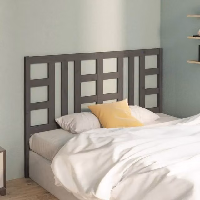Berkfield Home Beautiful Bed Headboard in Grey Solid Pine Wood, W: 166 cm, D: 4 cm, H: 100 cm – 1