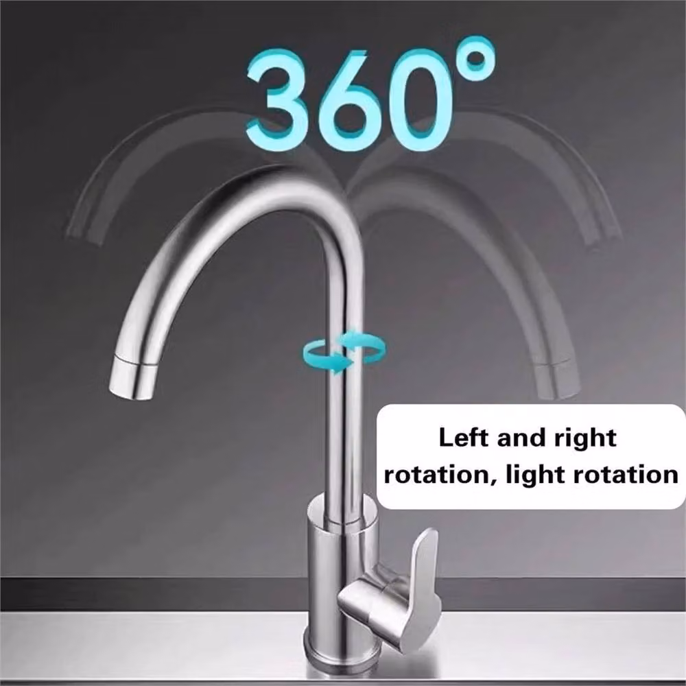 Nordara Single Lever Kitchen Sink Mixer Tap with Pull Out Spray Spout in Silver Brushed Steel – 2