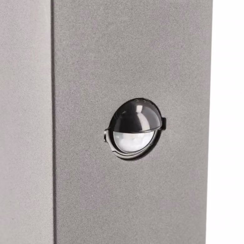 CGC Lighting Amara Modern Square Aluminium Outdoor Post Light in Dark Grey Anthracite with PIR Motion Sensor – 4