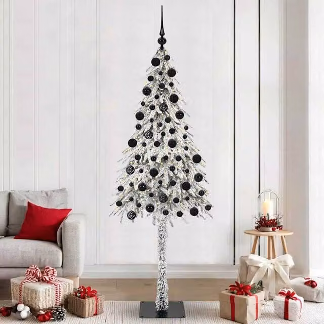 Berkfield Home White Christmas Tree with 300 LEDs, Height: 210 cm