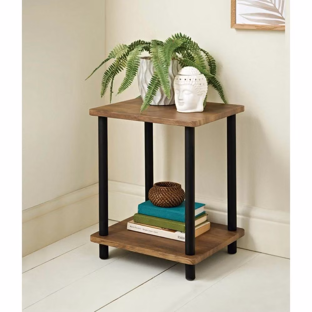 Kelvenix Modern Walnut Small Side Table in Brown – 3