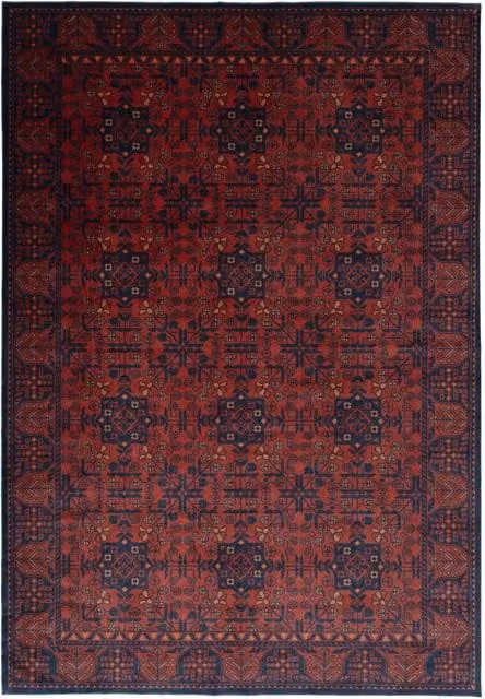 Kukoon Red and Blue Traditional Persian Oriental Area Rug, W: 160 cm, L: 230 cm