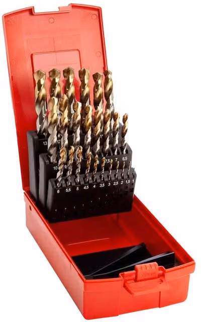 Dormer HSS Titanium Coated Jobber Twist Drill Bit Pack of 25 in Metallic Silver – 1