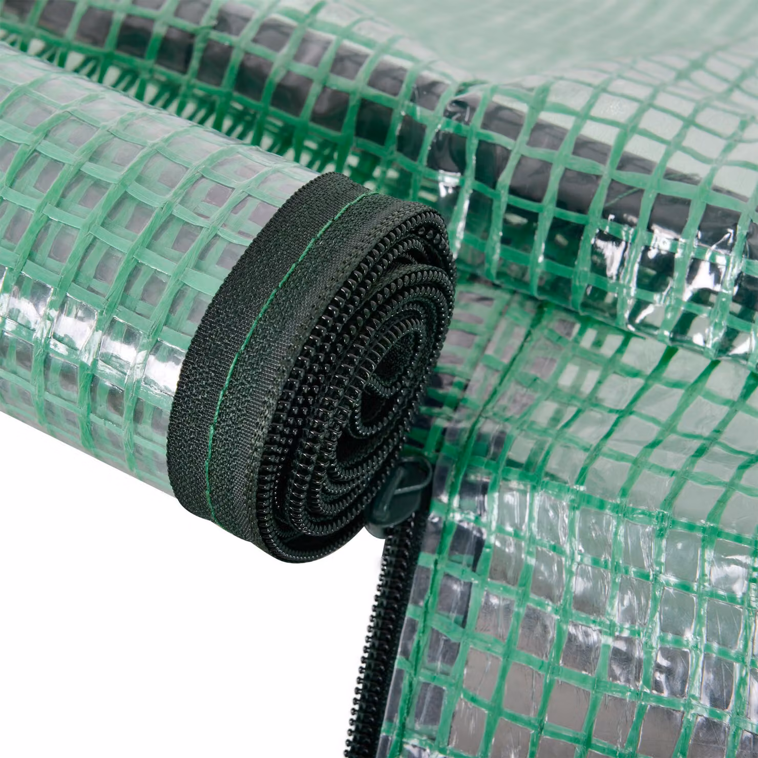Outsunny Green Tunnel Greenhouse with Steel Frame and PE Cover, W/D/H: 200 x 100 x 80 cm – 4