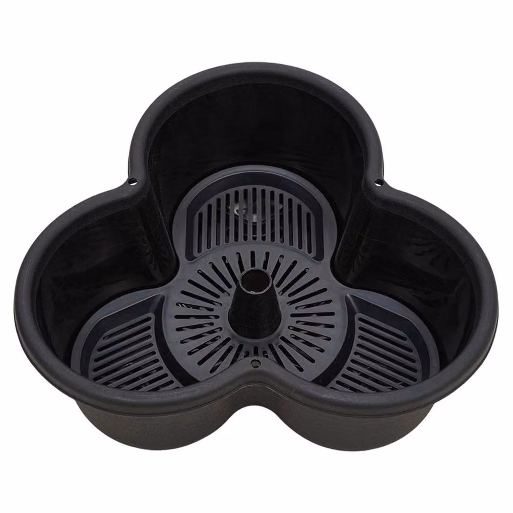 SPETLEK Black Plastic Stackable Strawberry and Fruit Planter Tub Set of 5 – 3